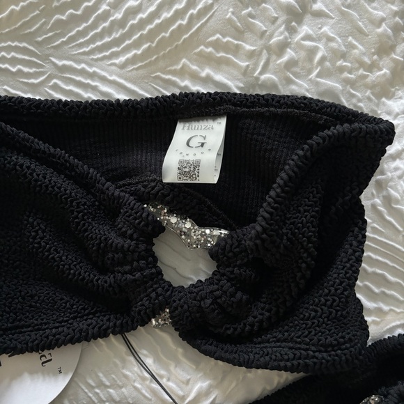NEW! Hunza G Nicole Bikini - Black One Size - Picture 3 of 9